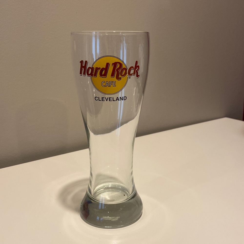 Hard Rock Cafe Cleveland Lg Pilsner Glass - New